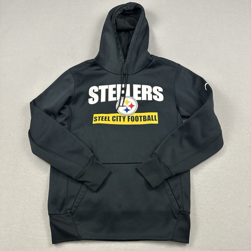 Pittsburgh Steelers Hoodie Men Small Black Nike Pullover Steel City Football S